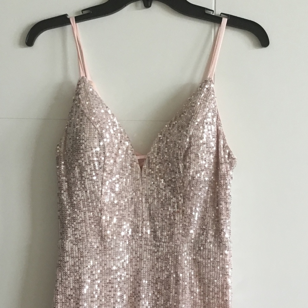 Speechless Blush Sequin Maxi Dress - Picture 2 of 7